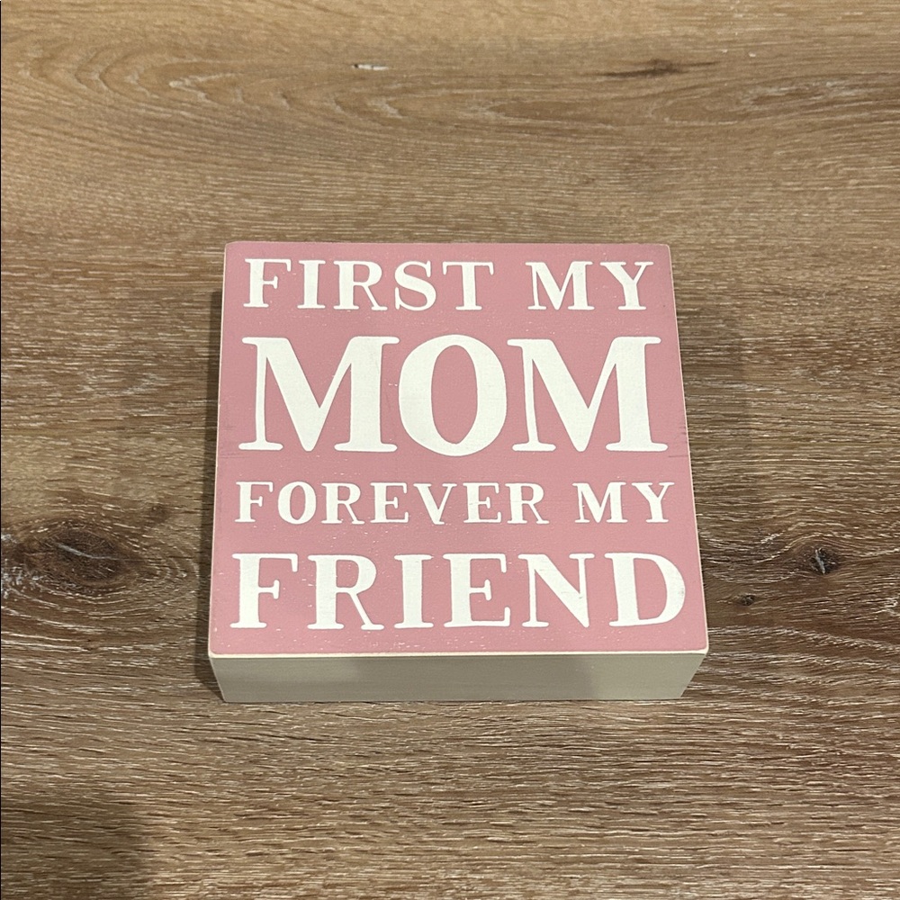 Pink and White Decorative Sign